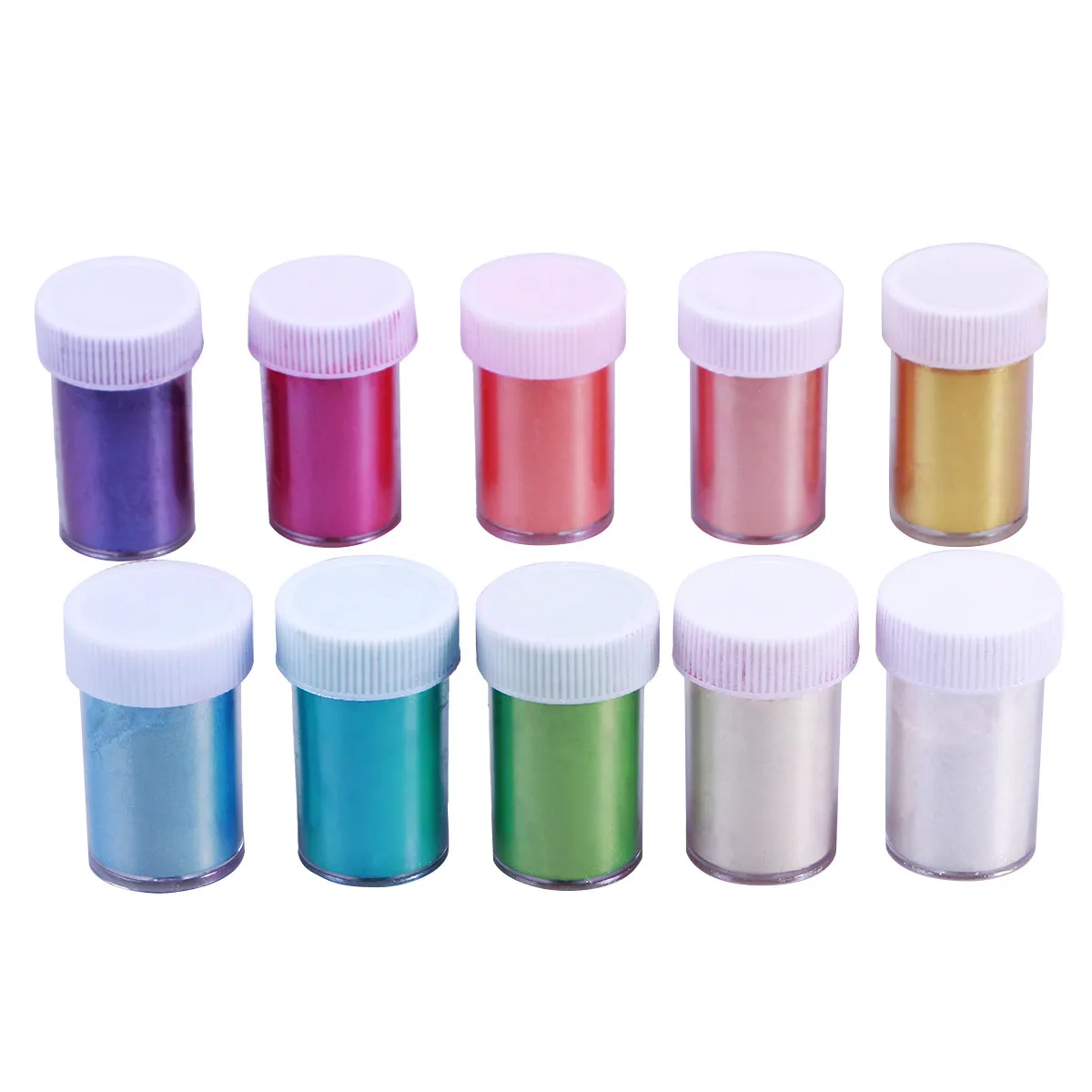 

10Pcs Mica Powder Pigments Pearl Shimmer Safe for DIY Handmade Soap Makeup Nail Art Lipstick Glitter Mica Powder