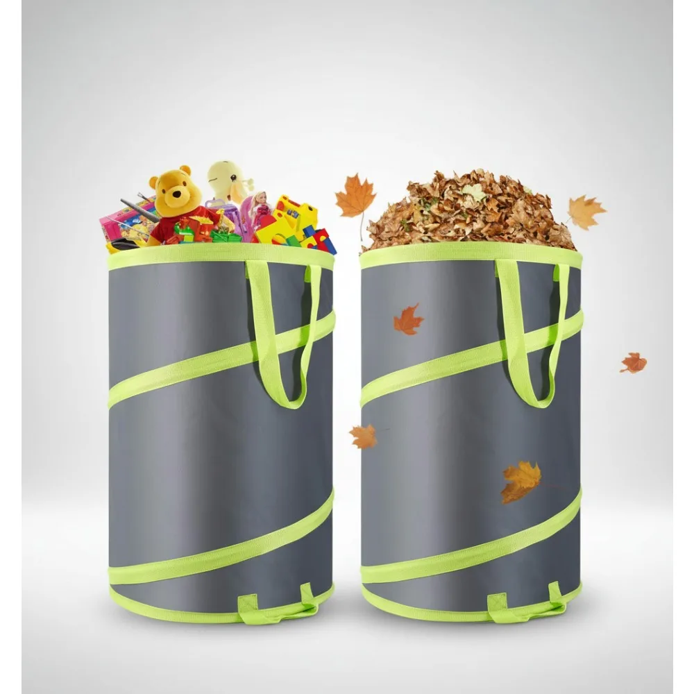 

Collapsible Garden Waste Bag 120L with Drain Holes, Pop-Up Design for Yard Leaves & Camping