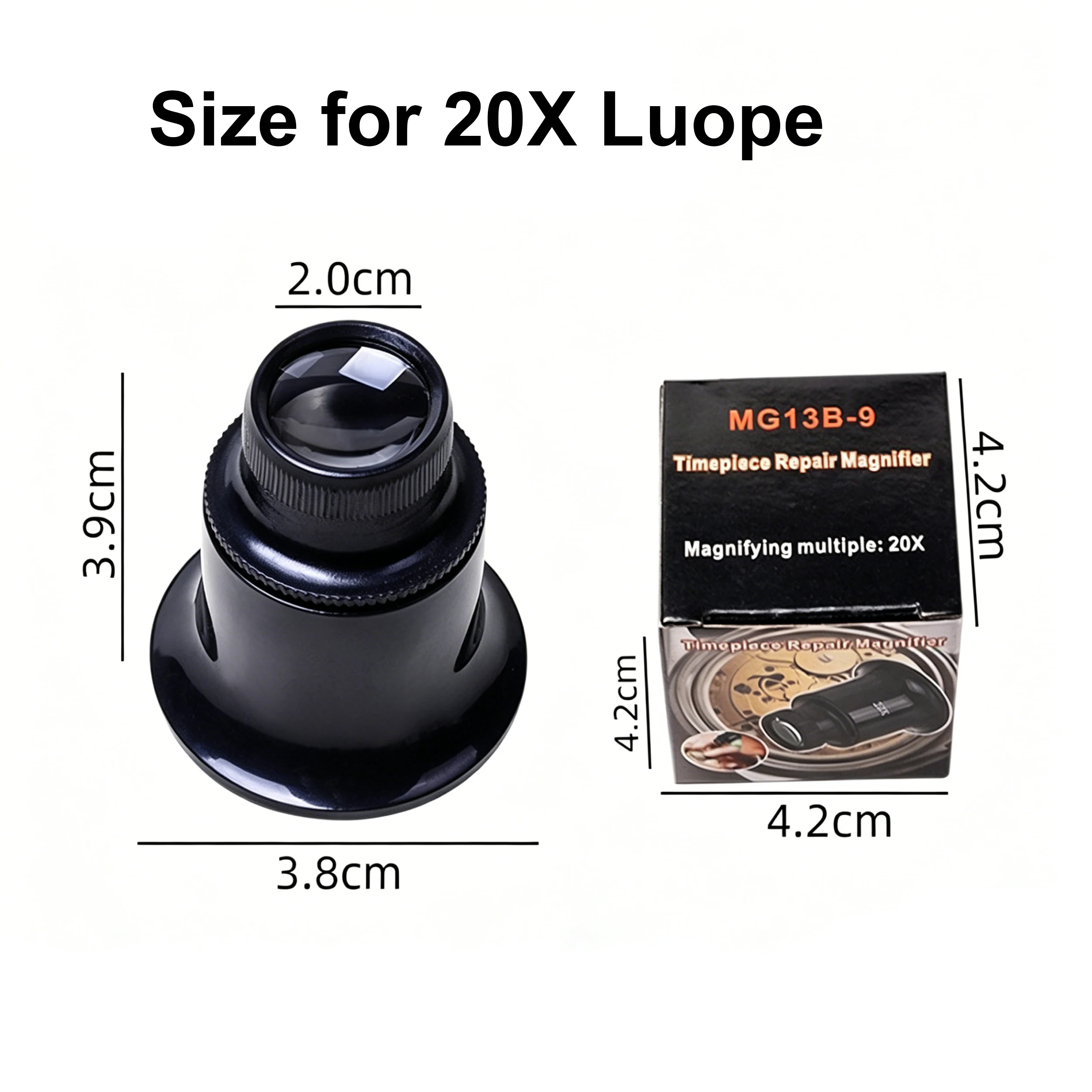 Juwelier-Lupe, Monokular-Vergrößerungsglas 3X 5X 10X 15X 20X, Uhrenlupe, Vergrößerungsglas für Uhrmacher und Uhrenreparatur – Detail 4