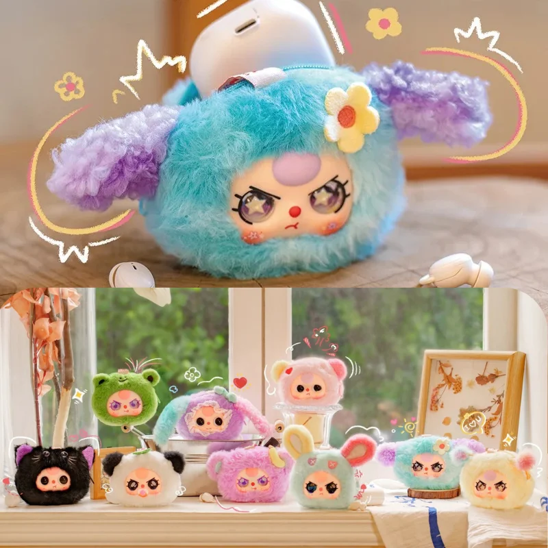 

Baby Three Storage Pouches Vinyl Face Blind Box Series Plush Doll Earphone Bag Zero Wallet Storage Bag Children Pendant Gift