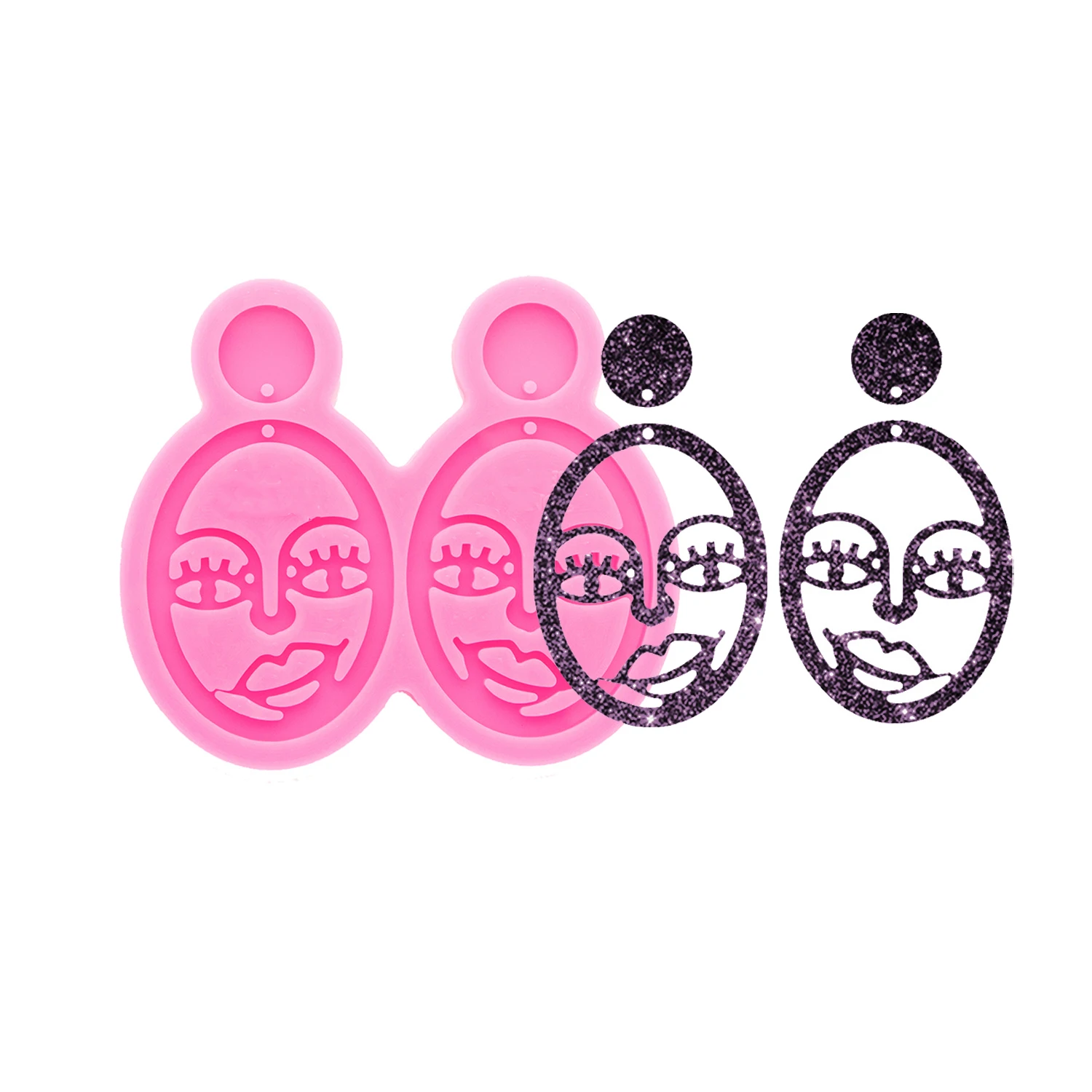 Feather Earring Mold Dress Shape Silicone Mold for Epoxy Resin DIY Pendant Necklace Charm Jewelry Making Tool