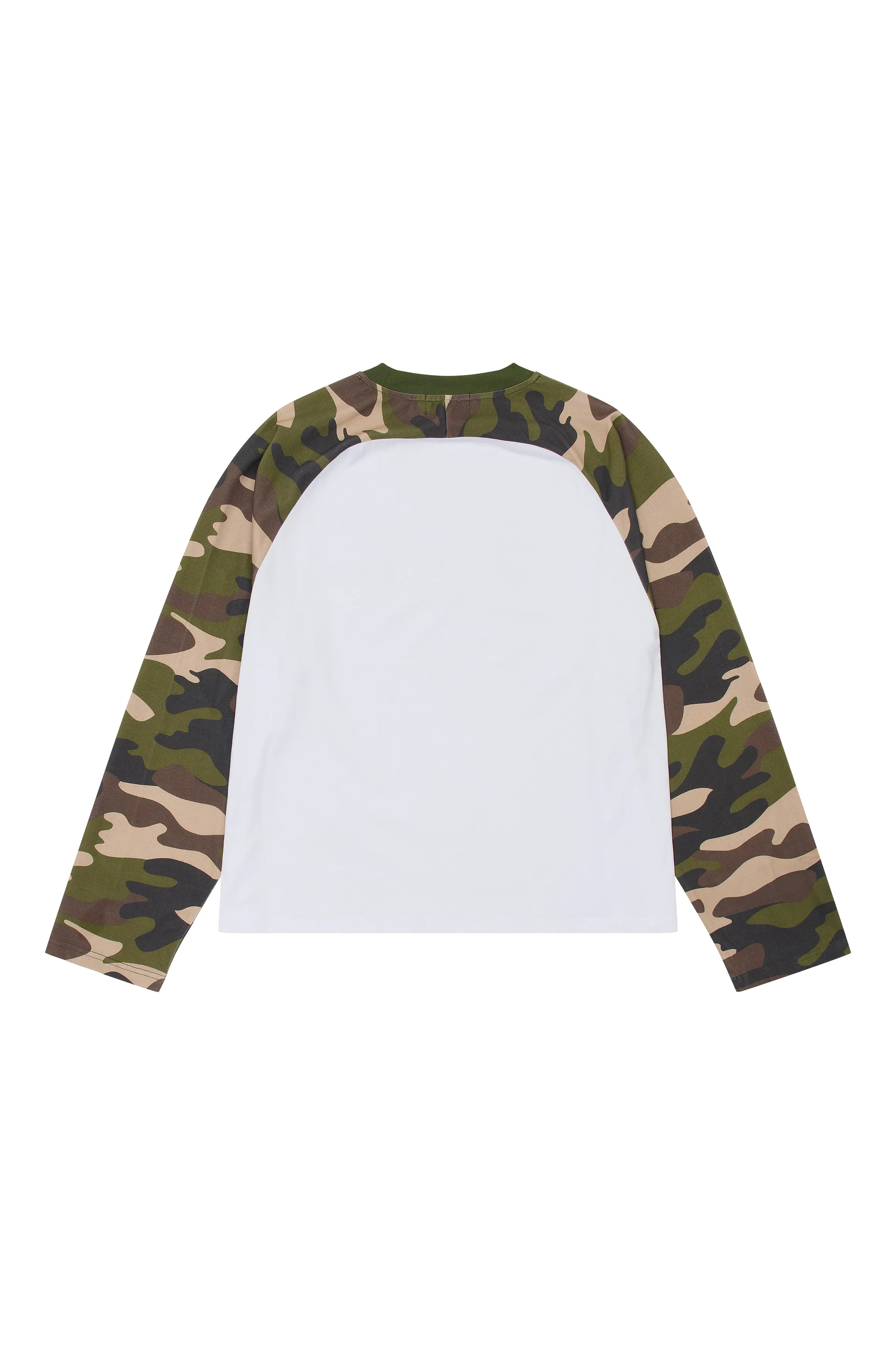 Autumn New Product American Camouflage Long Sleeve T-shirt Round Neck Loose Oversized Top Neutral Style Casual Base Shirt