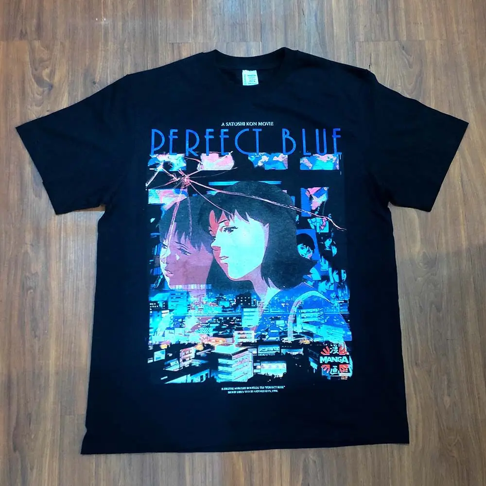 Perfect Blue Satoshi Kon T Shirt Men Women Vintage Anime Movie Poster Graphic Tee Retro Casual Short Sleeve Unisex T-Shirt Top