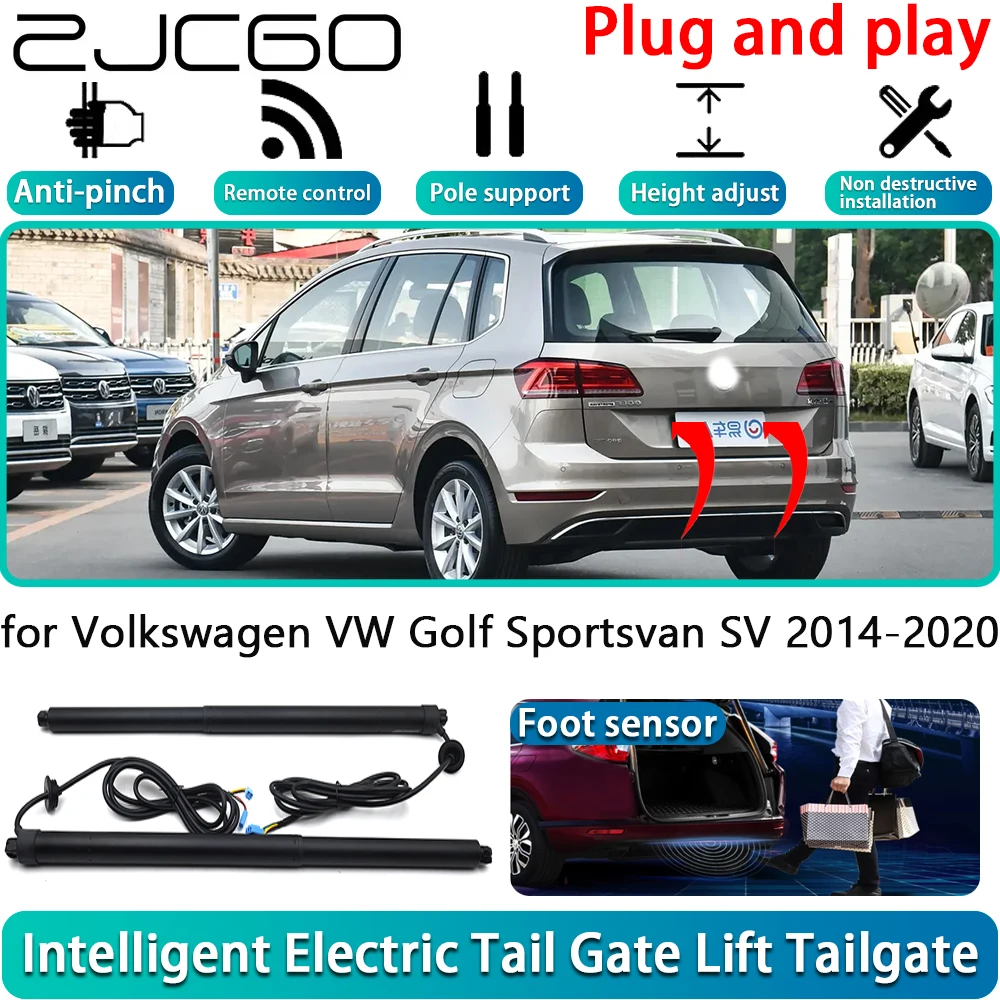 ZJCGO for Volkswagen VW Golf Sportsvan SV 2014-2020 Car Electric Powered Tailgate Power Liftgate Automatic Tailgate System