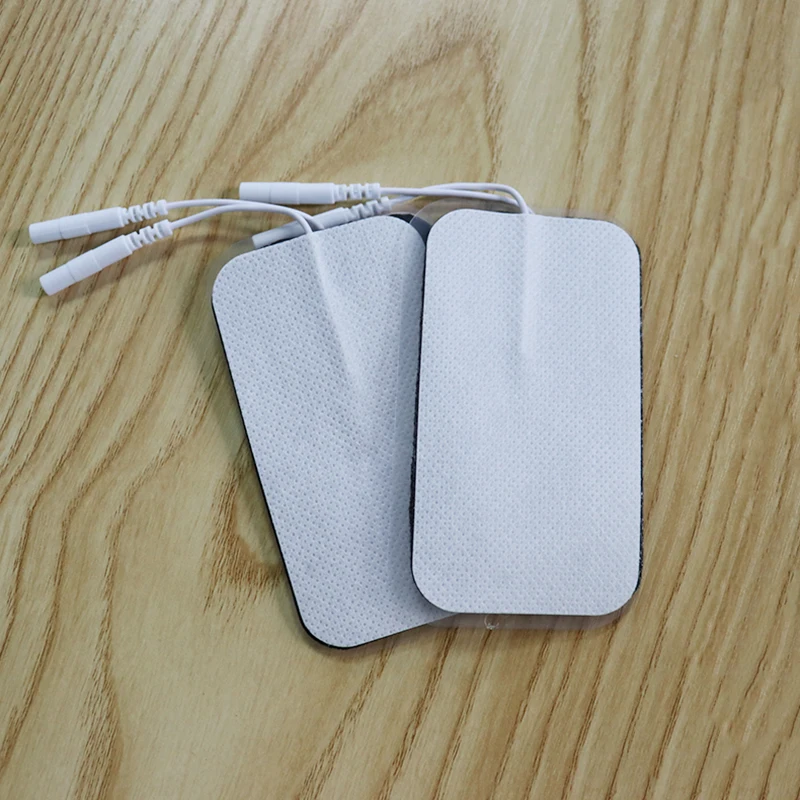 10pcs/lot Electrode Pads Tens Electrodes for Tens Digital Therapy Machine Massager 5x5cm Nerve Stimulator with 2mm Plug