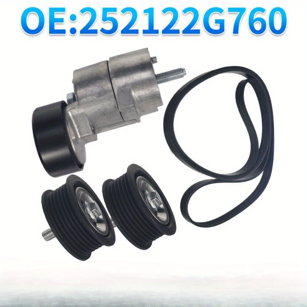 

For Hyundai & Kia, Engine Belt Kit: Tensioner, Idler Pulley, V - Ribbed Belt for 2.0L 2.4L