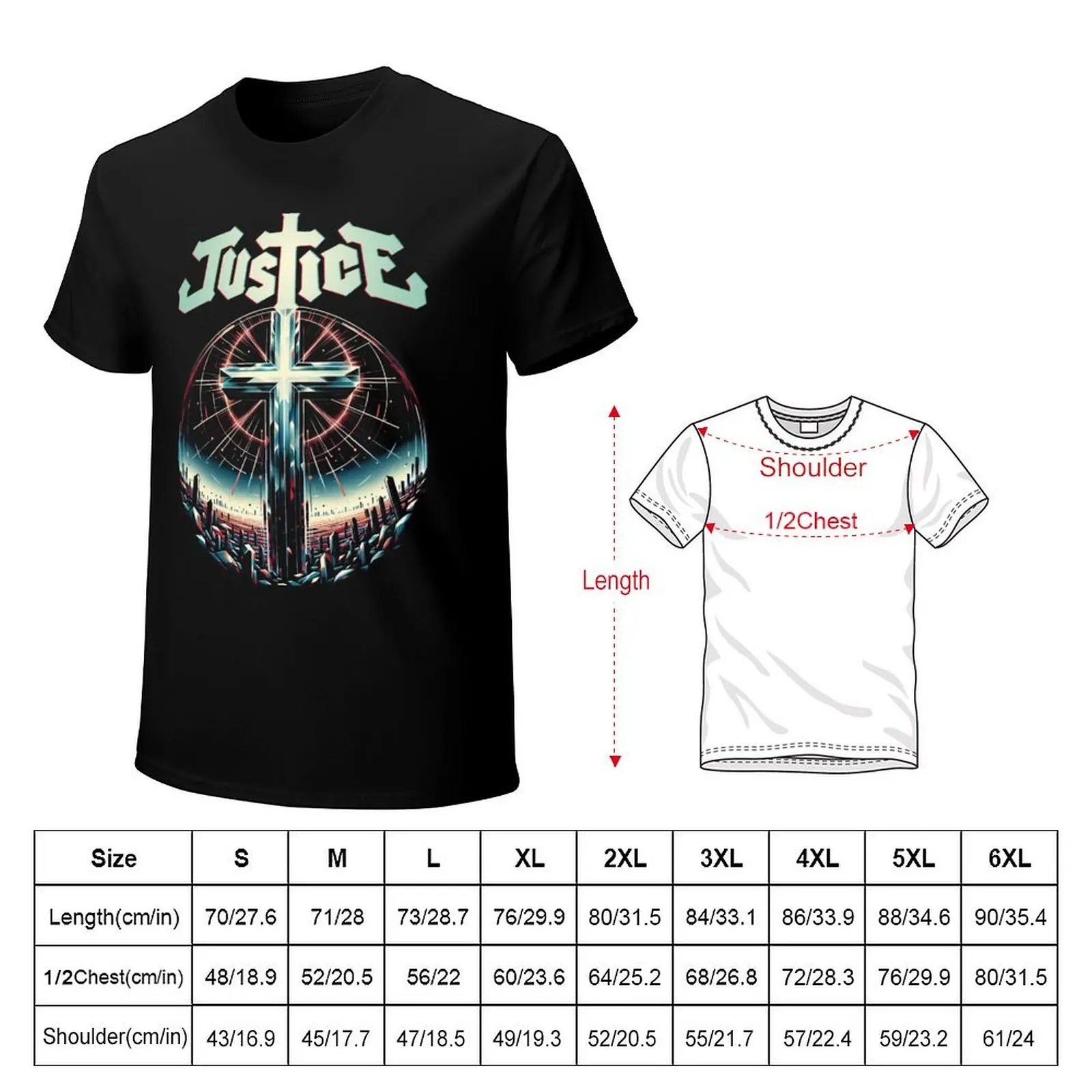 Justice Band - sphere T-Shirt Summer Fashion Casual Tee Shirt
