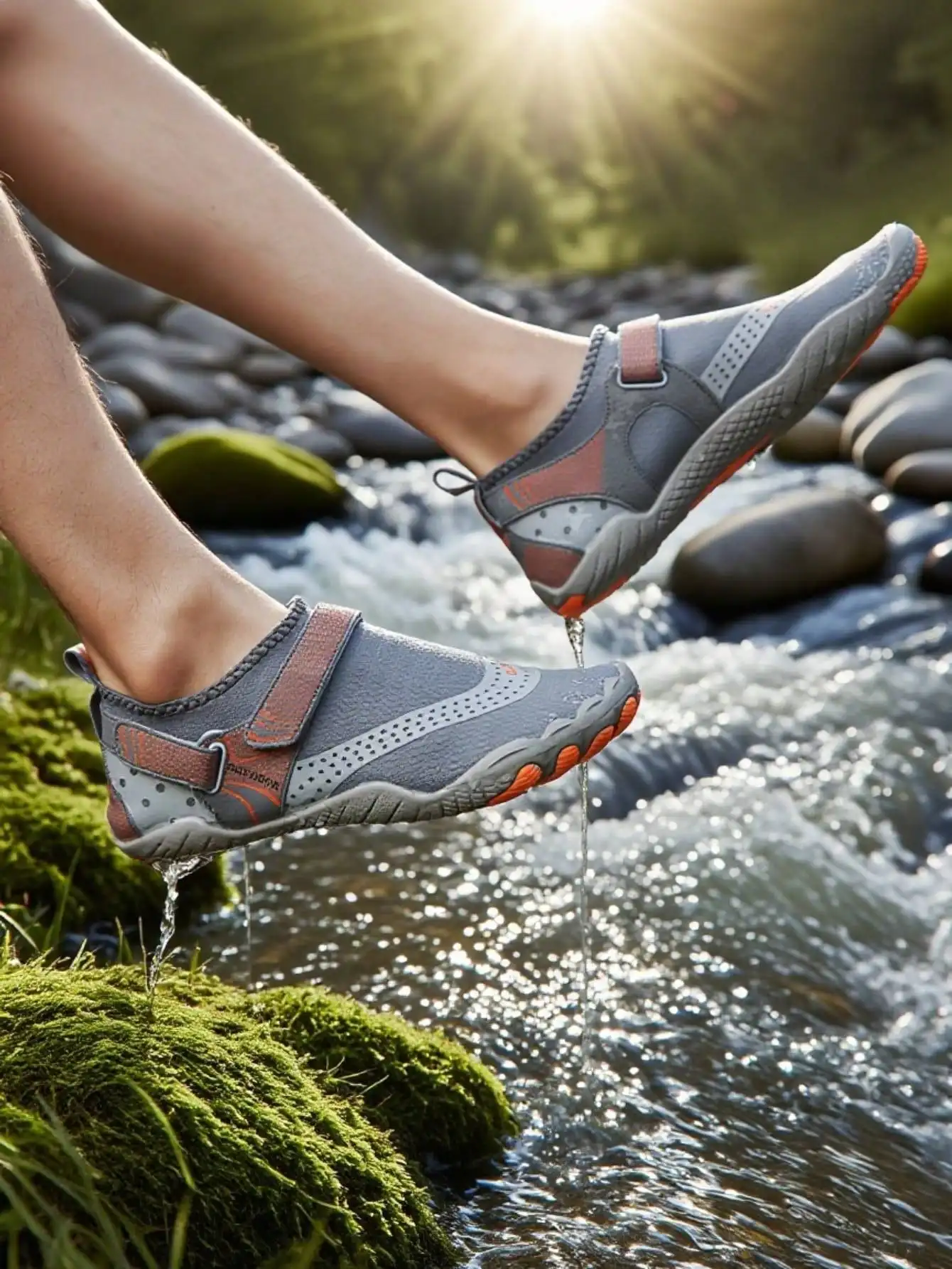 

Men Five Finger Quick Dry Non Slip Water Shoes Lightweight Barefoot Wading Swim Outdoor Aqua Shoes