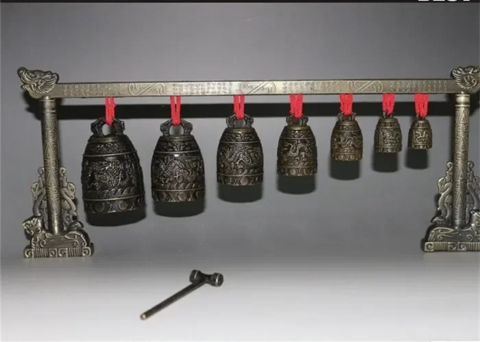 Chinese Crafts Ancient Chimes Bronze Bell China Ancient Musical Instruments Bronze Bells Gifts  Home Furnishing Articles