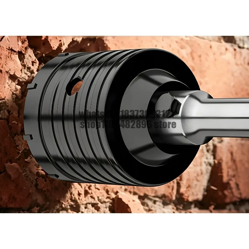 Wall hole opener electric hammer impact drill air conditioner punching through wall concrete brick wall reaming drill set