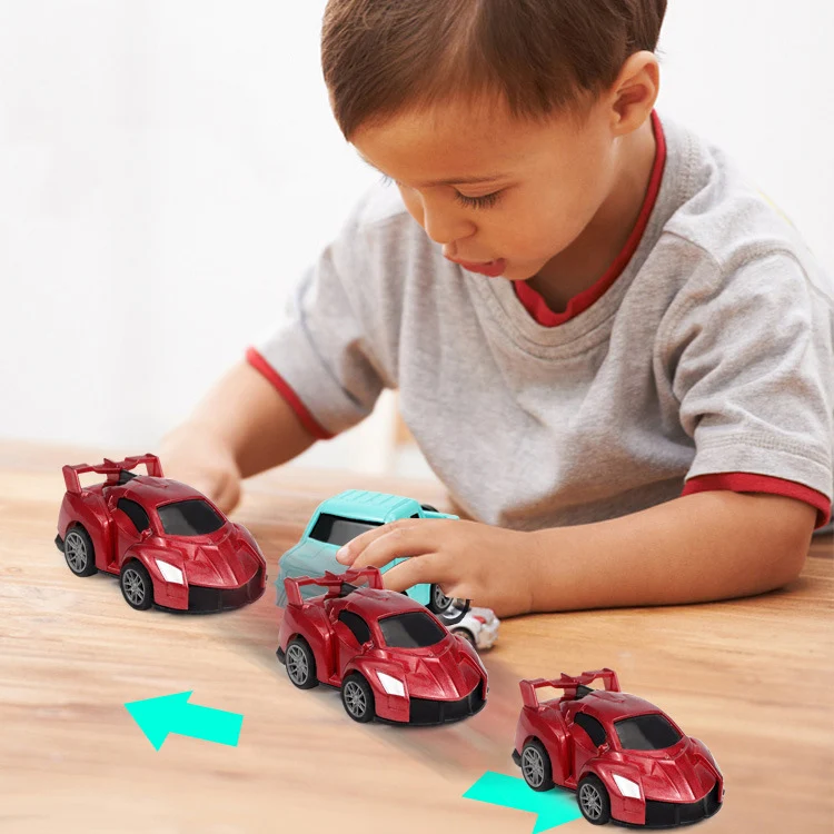 New Children's Pull Back Toy Cartoon Mini Q Version Car Simulation Racing Car Model Plastic Toys Boys Gift Free Shipping