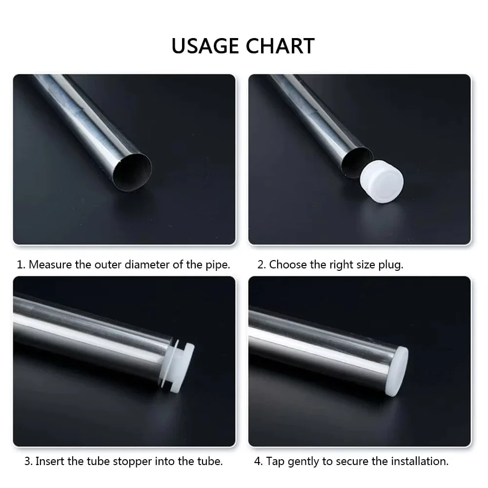Dia13/16/19/20/22/25/28/30/32/38/40/42/45/48/50/53/58/60~114mm White Round Plastic Blanking End Caps Tube Pipe Inserts Plug Bung image 4