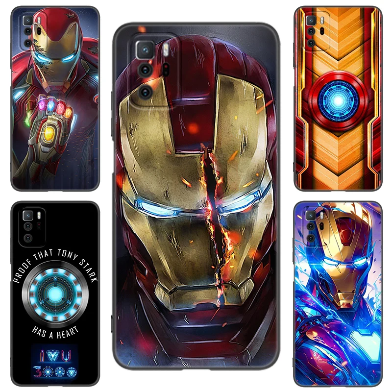 Iron Man Tony Stark Black Silicone Phone Case For Xiaomi Redmi Note 9 10 11 12 13 Pro Plus 11S 4G 11T 5G 9S 10S 12S