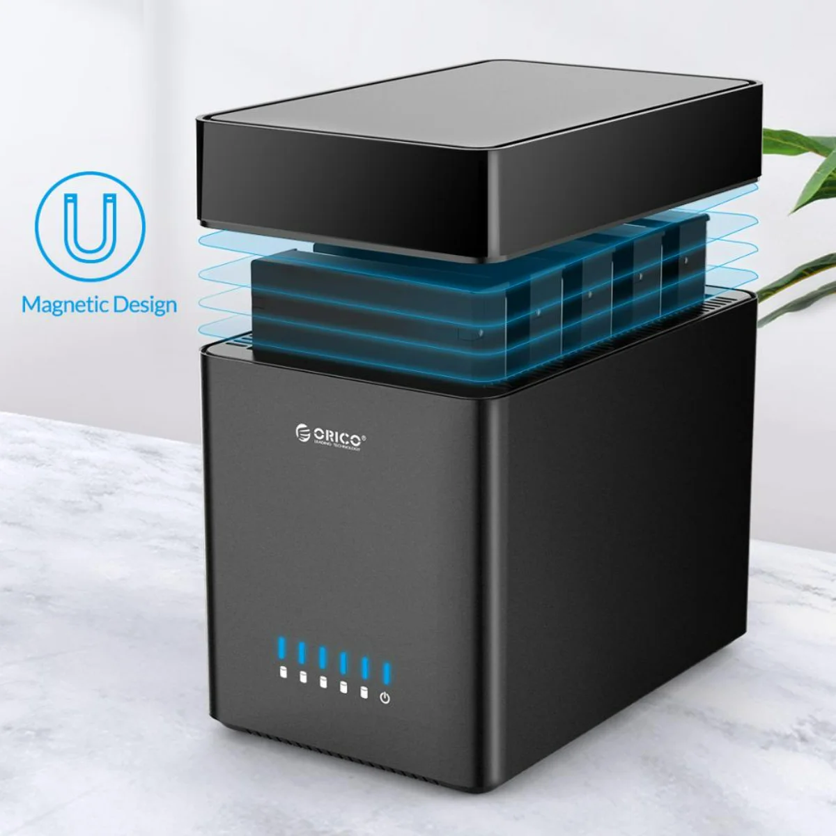 ORICO DS Series USB3.0 HDD Enclosure Magnetic Suction SATA To 3.5 Inch Hard Disk Box Docking Station PC Case Support 12V6A Power