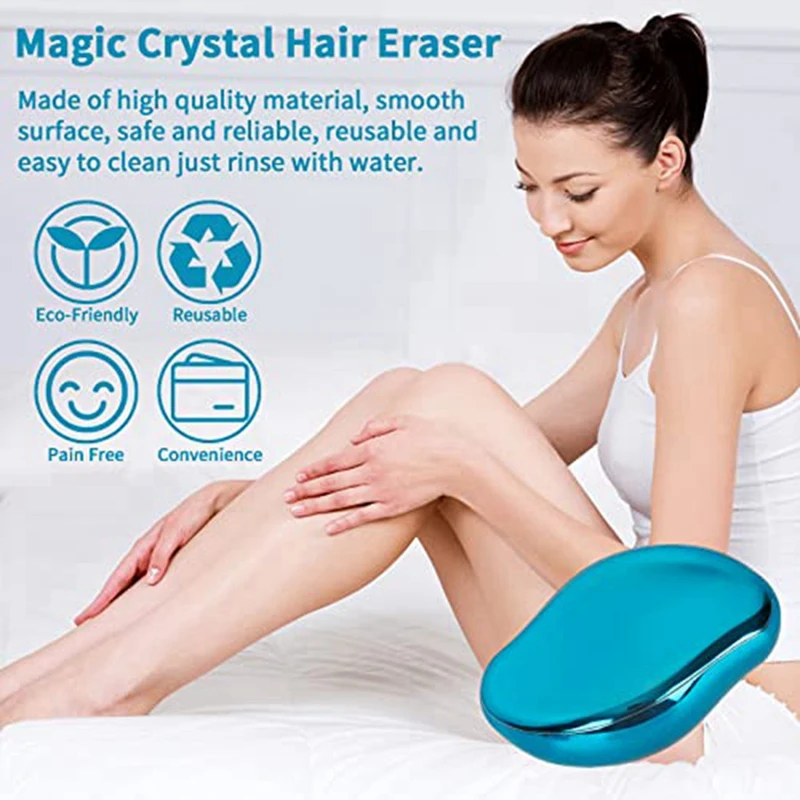 AD-Painless Magic Crystal Hair Remover For Women Men Hair Removal Eraser Exfoliator Tool For Arms Legs Back