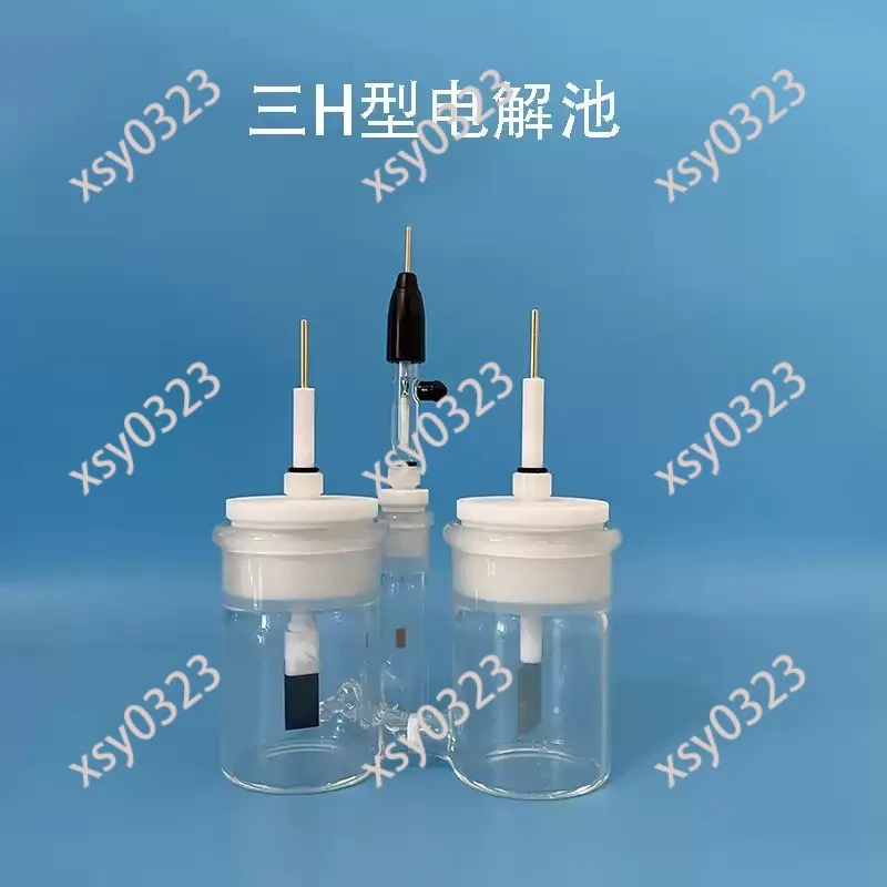 Three-Port H-Shape Electrolyzer, 50ml Non-Sealed Three-Electrode Cell for Experiment