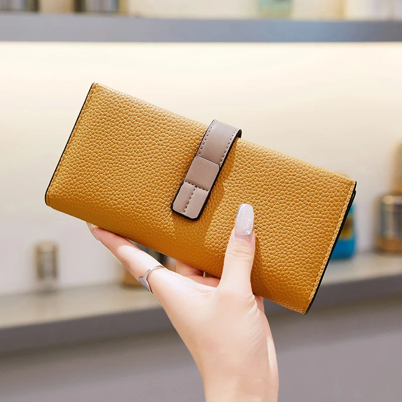 

Vintage Leather Women's Long Wallet Fashion Hasp Female Coin Purse Multifunction Card Holder Ladies Clutch Bag