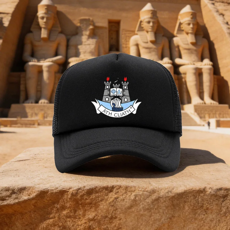 Unisex Dublin City Print Mesh Baseball Cap Duckbill Hat Running Walking Camping Hat - Multiple Colors Available - Ideal Gift for