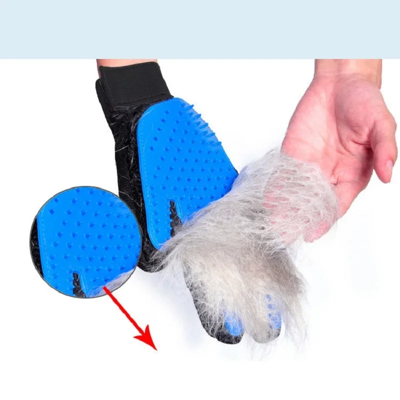 Pet Grooming Glove for Cats Brush Comb Cat Hackle Pet Deshedding Brush Glove for Animal Dog Pet Hair GloveS for Cat Dog Grooming