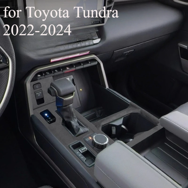 

Стильный комплект внутренней отделки замши для Toyota Tundra 2022-2024 и Sequoia | Крышка центральной консоли, переключения передач и подлокотника