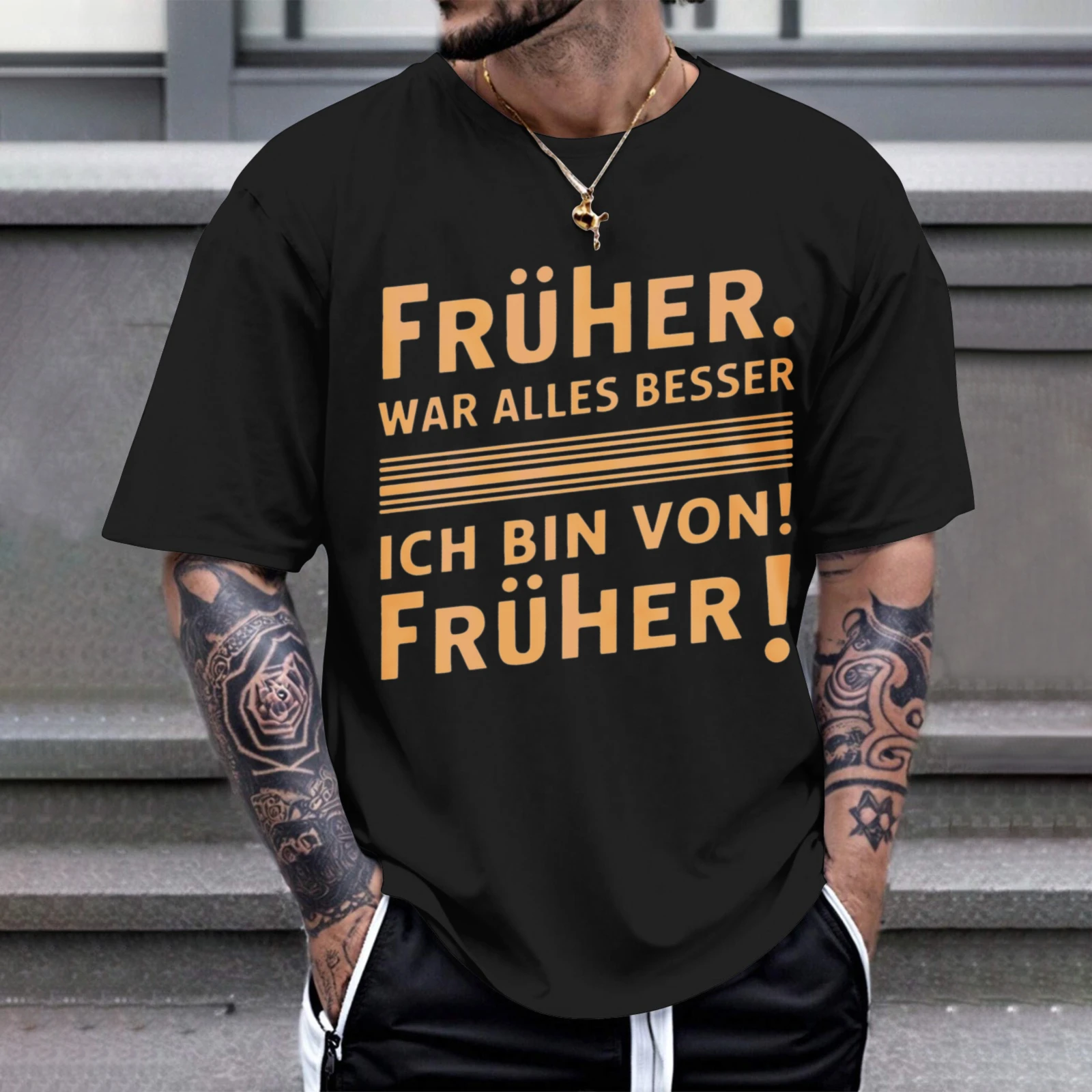 Herren-T-Shirt „Früher war alles besser, ich bin von Früher“ – Perfekt für Freizeitkleidung, Partys und Karnevalsoutfits
