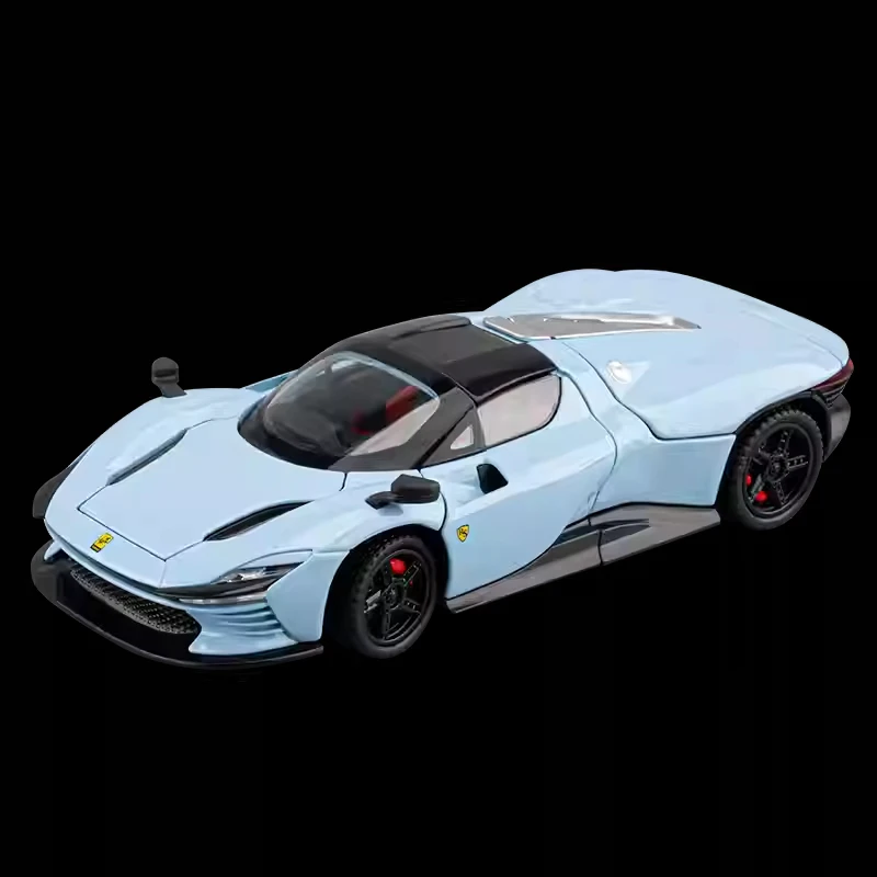 1:32 Daytona SP3 Supercar Modello di auto in lega Suono e luce Tirare indietro Giocattolo da collezione per bambini Regalo di compleanno