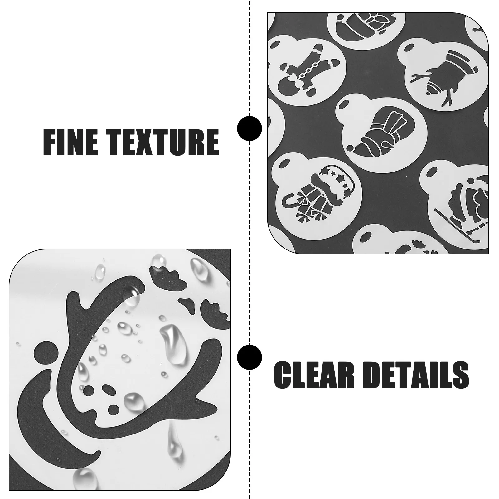 

20 Pcs Christmas Cookie Templates Easy Clean Pet Stencils Cake Decorating Kit Plastic Coffee Art Latte Drawing Tools