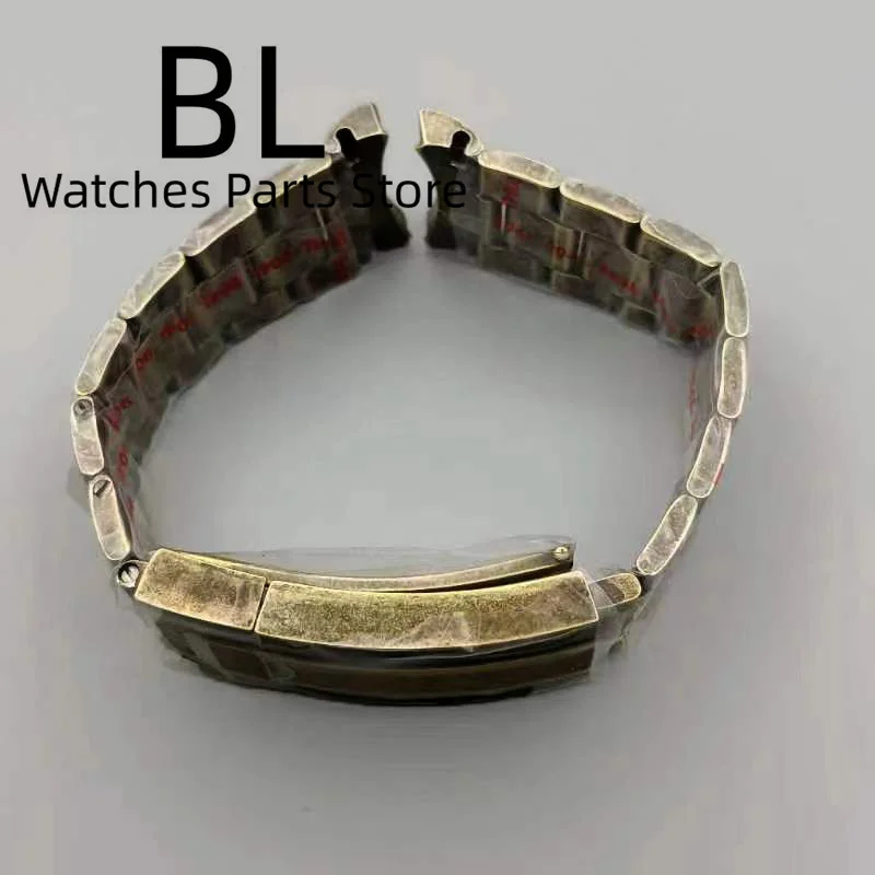 BLIGER 20mm/21mm Brused Watch Band Bronze 904L Stainless Steel Oysters/Jubilee Bracelet With Glide Clasp For 40mm41mm43mm Case
