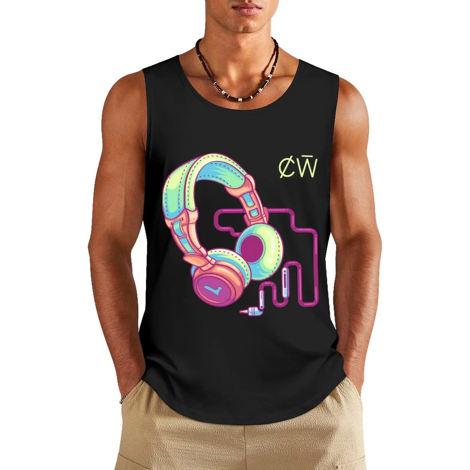 

Charlotte de Witte Neon Colors Tank Top sleeveless man shirts gym t-shirts man anime t-shirts cute tops