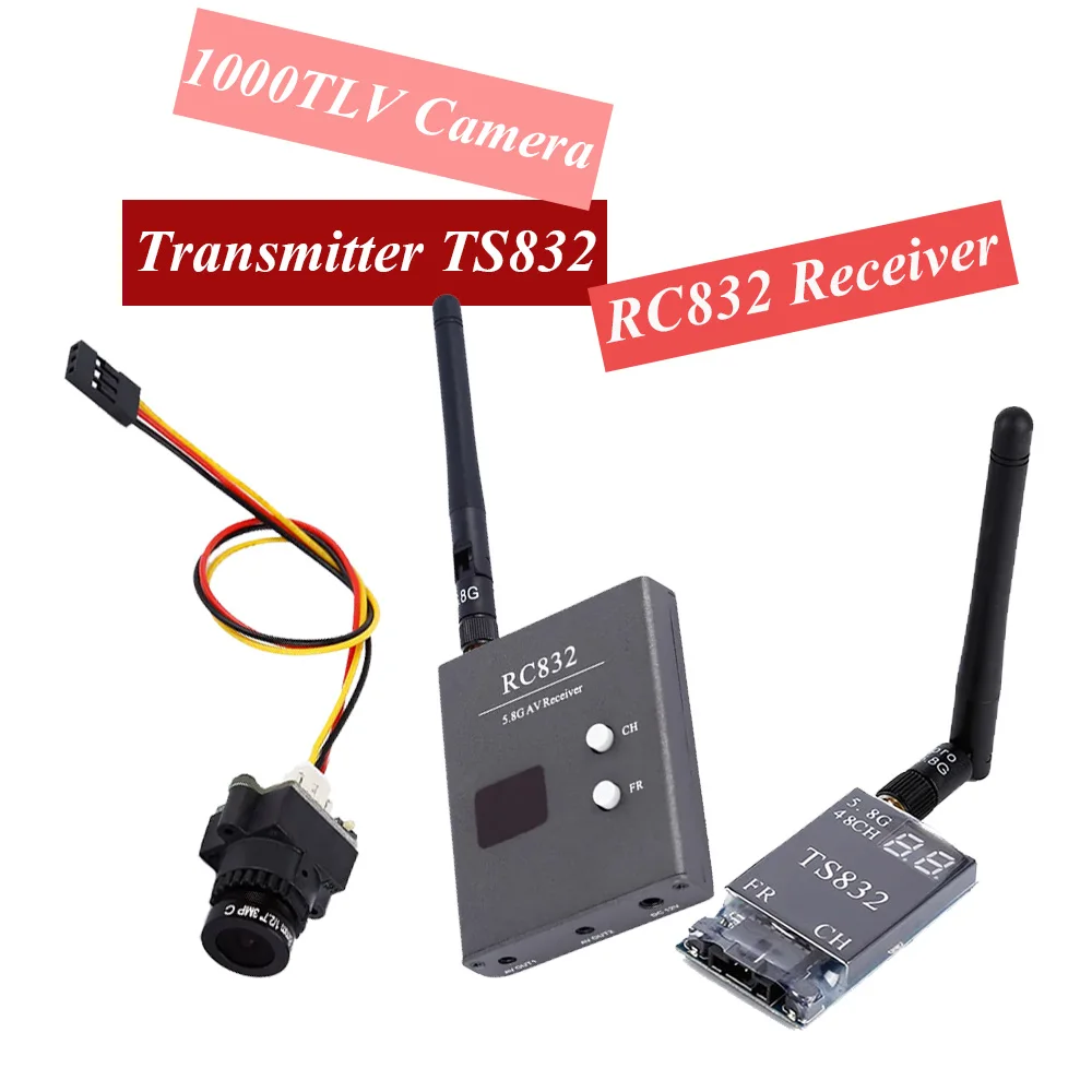 

48CH 5.8G 600MW quadcopter with 5km wireless transmitter TS832 receiver and RC832/RC832H and 1000TVL cameras