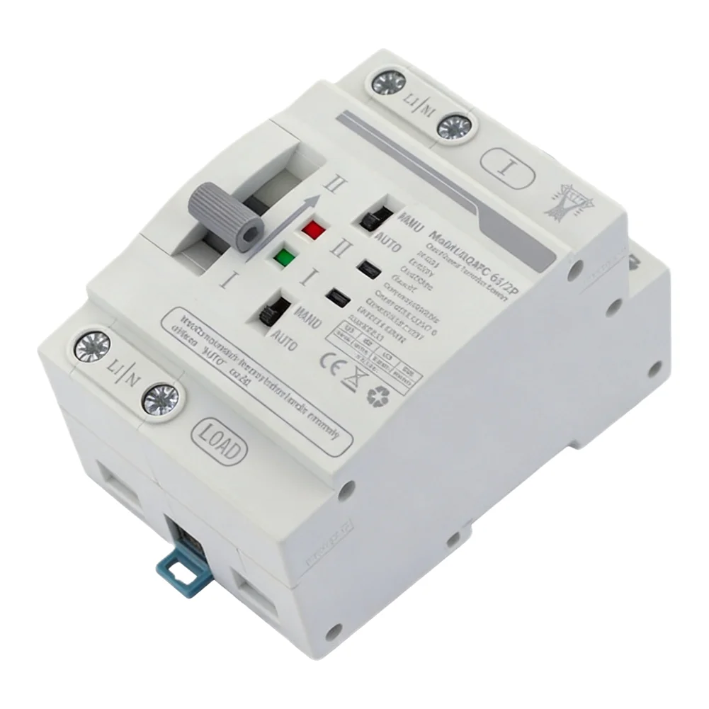 Dual Operational Mode Transfer Switch For ATS 110V with Voltage and Manual Override for Continuous Power Stability
