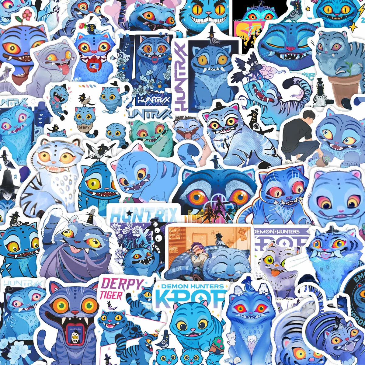 60 قطعة فيلم جديد KPop شيطان الصيادين ملصقات Derpy النمر مقاوم للماء الكتابة على الجدران لتقوم بها بنفسك جراب هاتف محمول ملصقات سكرابوكينغ رائعة #1