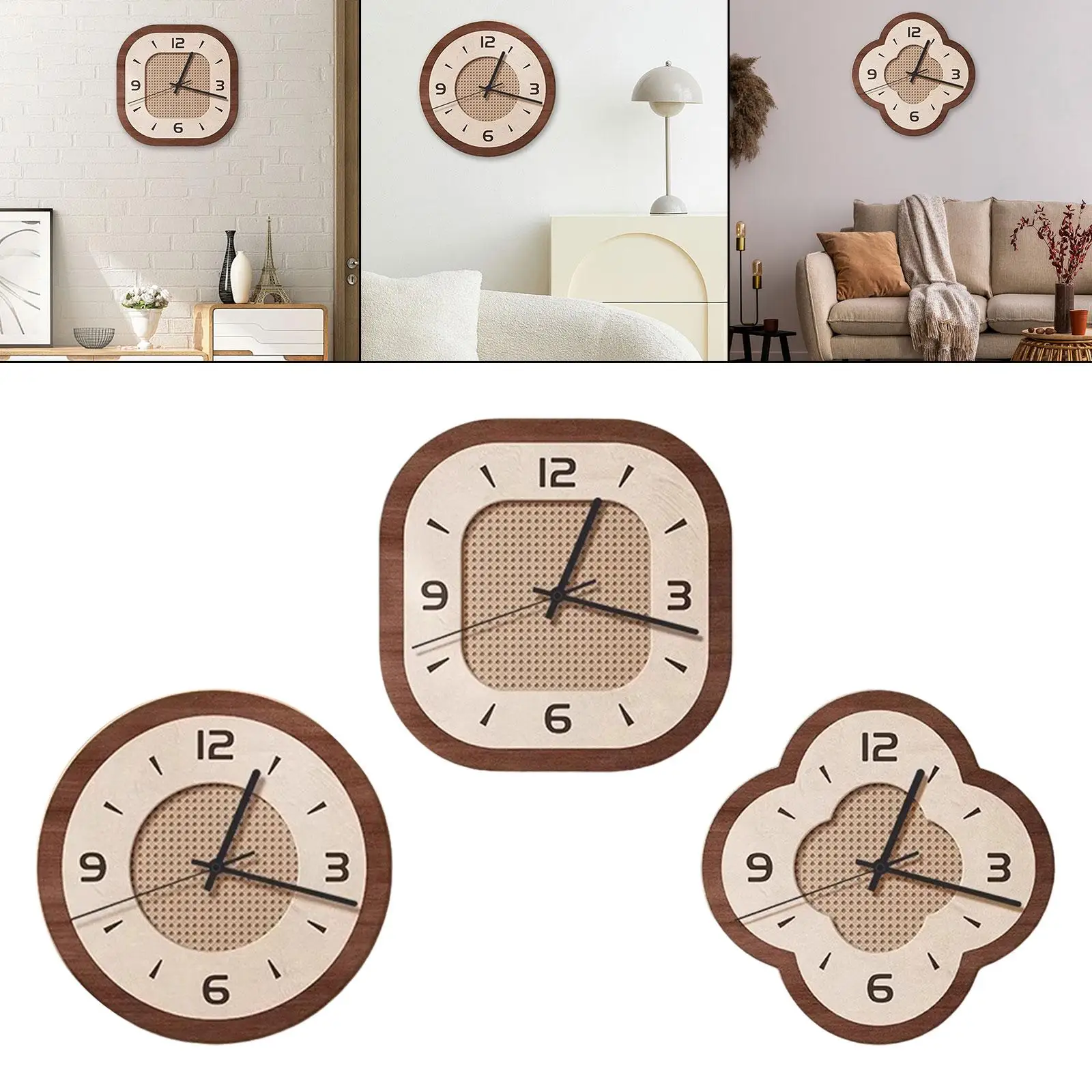 

Wall Clock Hanging Art Clock for Kitchen Dining Room Gift for Family Friends