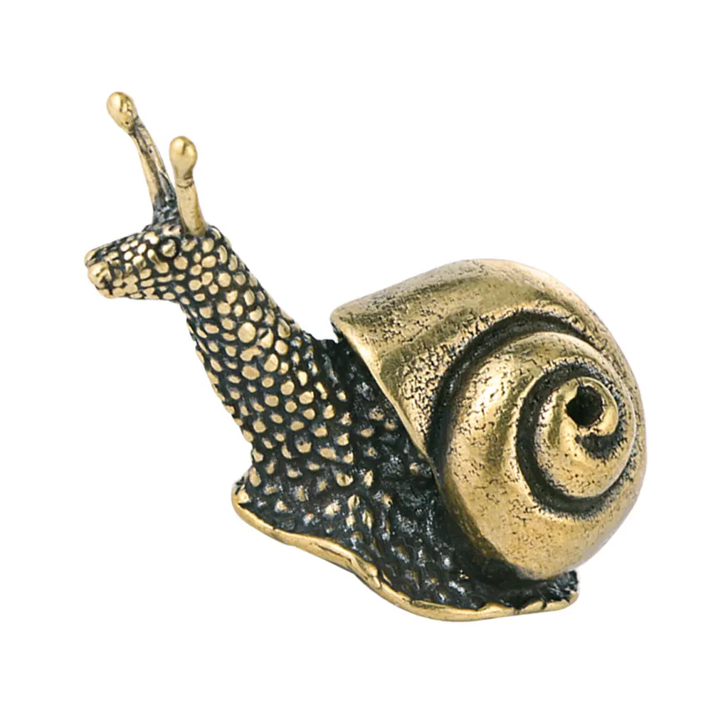 

Brass Snail Craft Retro Desktop Decor Home Office Vintage Style Ornament Metal Modeling Statue Adornment Exquisite Handmade Tea