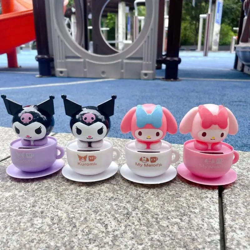 

Sanrio Car Decoration Console Decoration Solar Powered Shaking Head Doll Cartoon Anime Kuromi My Melody Car Parts Festival Gift