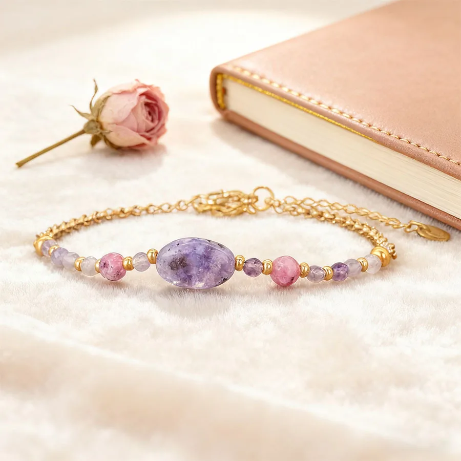 رائعة الحجر الطبيعي سوار مُزين بالخرز للنساء قابل للتعديل سلسلة ذهبية اللون الهندي العقيق كريستال أنيقة مجوهرات الحفلات هدية