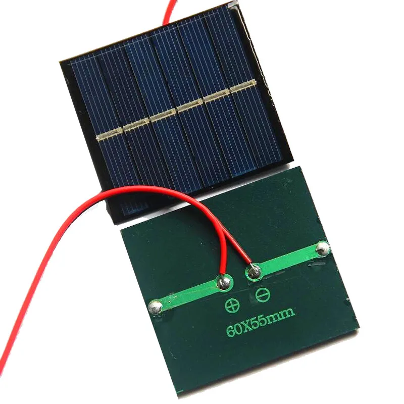 Высокоэнергоэффективные OEM поликристаллические силиконовые солнечные панели 0,55 Вт 3 в, портативная мини-батарея для велосипедов, дворов, рыбалки, лодок