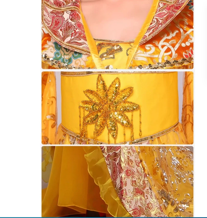 الزي القديم للفتيات، زي هانفو، زي تانغ، زي أداء رداء فينيكس، زي تانغ سلالة نوبل كونسورت والإمبراطورة #4