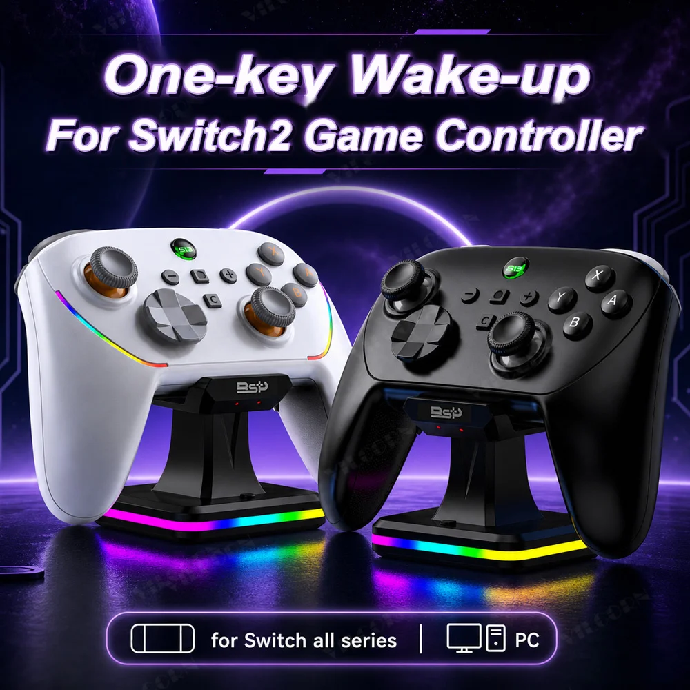 

Wireless Gamepad for Switch2 Pro Controller with One-Key Wake-Up, Joystick for Switch oled Lite with Motion Sensing & Vibration