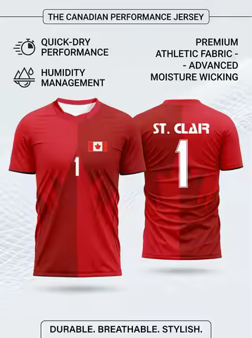 Canada 2026 wrinkle resistant lightweight training team uniform event unrestricted fan clothing product image