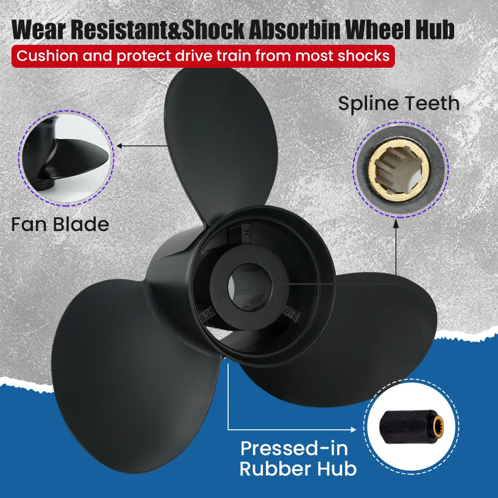 Outboard Motor Propeller 14 1/4x21 For Mercury 90hp 100hp 115hp 125hp Boat Engine Part Aluminum Alloy Screw 3 Blade 15 Spline