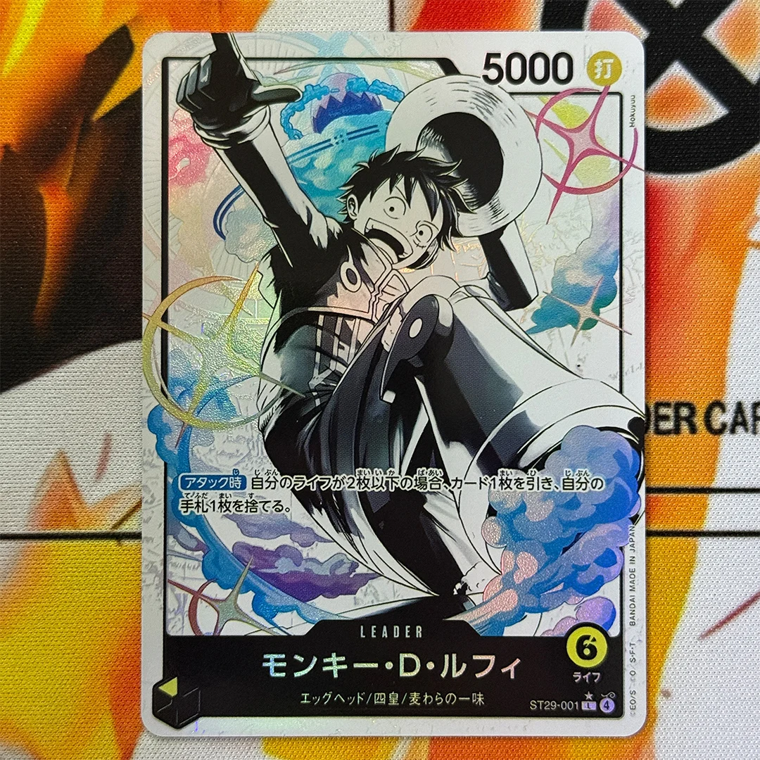 

DIY Proxy One Picec Card Game Japanese Monkey.D.Luffy L-P ST29-001 EGGHEAD Bonus Pack OPCG Collection Card