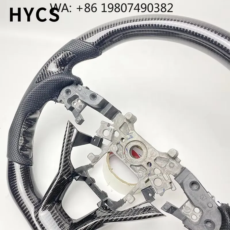 Volante de Fibra de Carbono JDM Racing, Visual Esportivo Competitivo, Acessórios Duráveis para Tuning de Interiores de Carros Personalizados