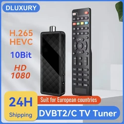 For Europe H.265 DVB-T2&C TV Decoder Dolby HD 1080P Mini TV Tuner HEVC 10Bit U8mini Digital Terrestrial Receiver Support WiFi