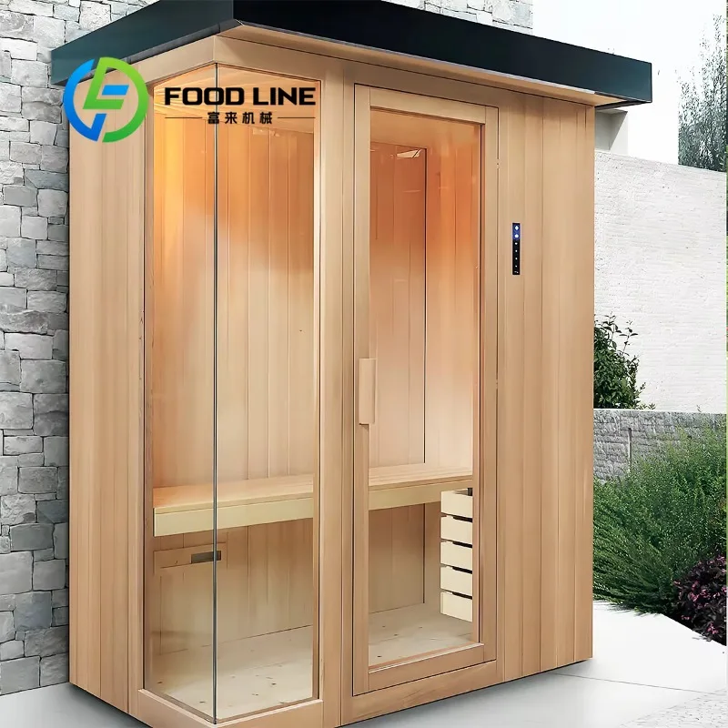 Single Person Outdoor Sauna Cabin Independent Small Space Design For Personal Quiet Relaxation Stress Relief And Daily Body Care