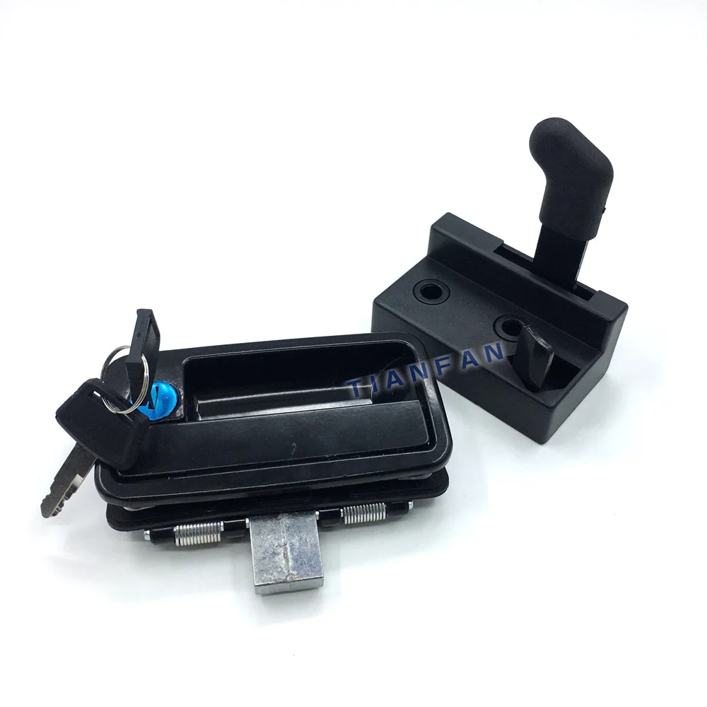 Cab Door Lock Assembly Outer Handle Lock Block New For SWE Sunward Intelligent 50/60/70N9 150/230 Excavator Parts