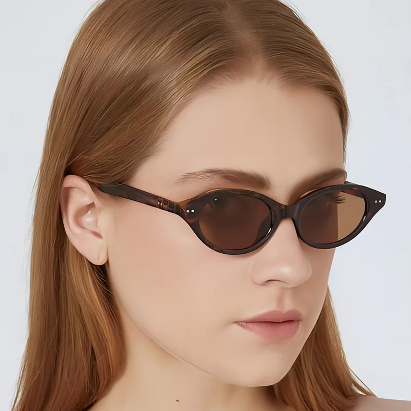 

Sexy Small Oval Women's Sunglasses New Fashion Black Brown Sun Glasses Ladies Shades Trends Summer Unique Eyewear Men Goggles