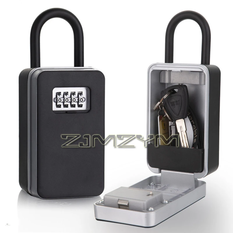 Aluminum Alloy Code Key Box Dust And Water/Peeping Proof Installation-free Password Key Box with Password Protection Cover