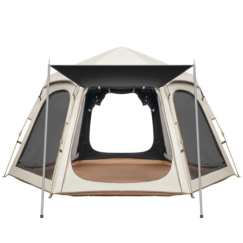 

Wilderness Pickup Tent Outdoor Folding Portable Camping Overnight Camping Thickened Sunscreen Vinyl Equipment Full Set