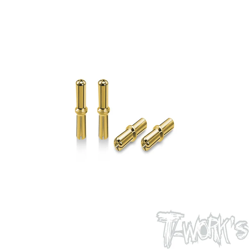 Original T works EA-029-5 5mm Gold Plated Dual Battery Plug ( 4pcs. ) professional Rc part